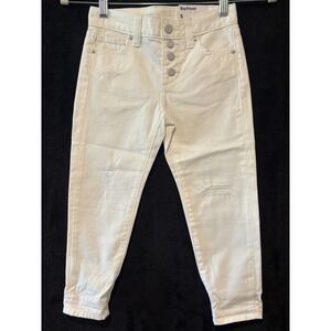 Old‎ Navy Boyfriend Distressed Button Fly White Jeans - Size 5